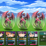 HTN_GaugeParam プラグインを適用したときの、戦闘画面のスクリーンショット